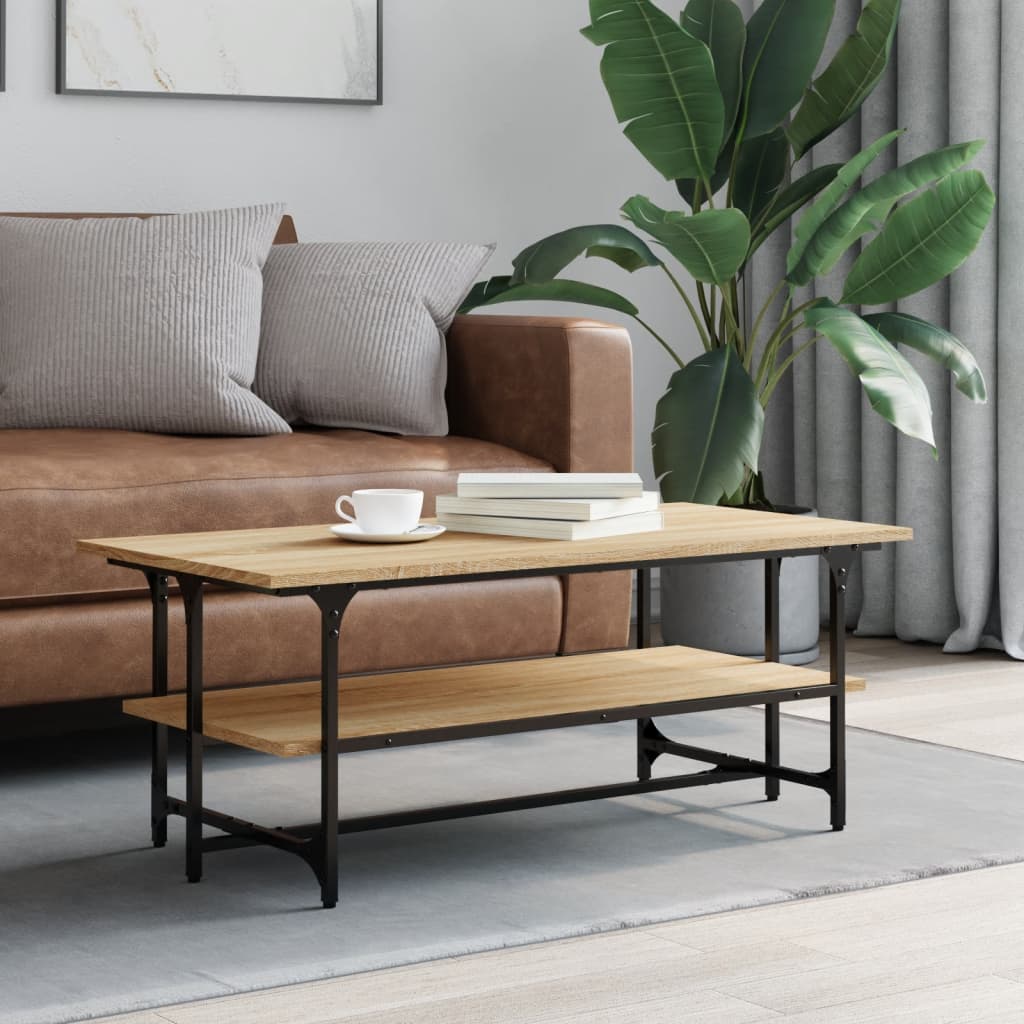 Coffee Table Sonoma Oak 100x50x40 cm Engineered Wood