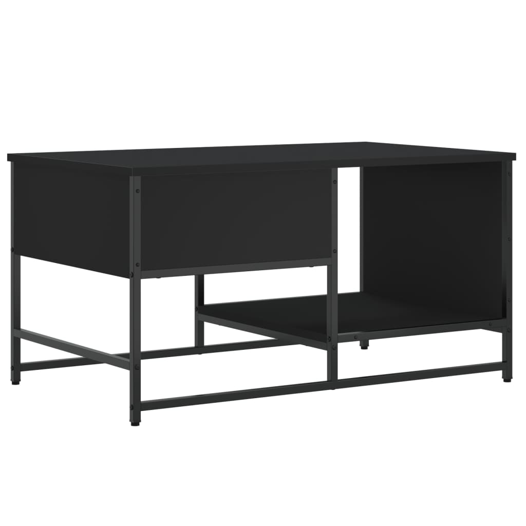 Coffee Table Black 85.5x51x45 cm Engineered Wood