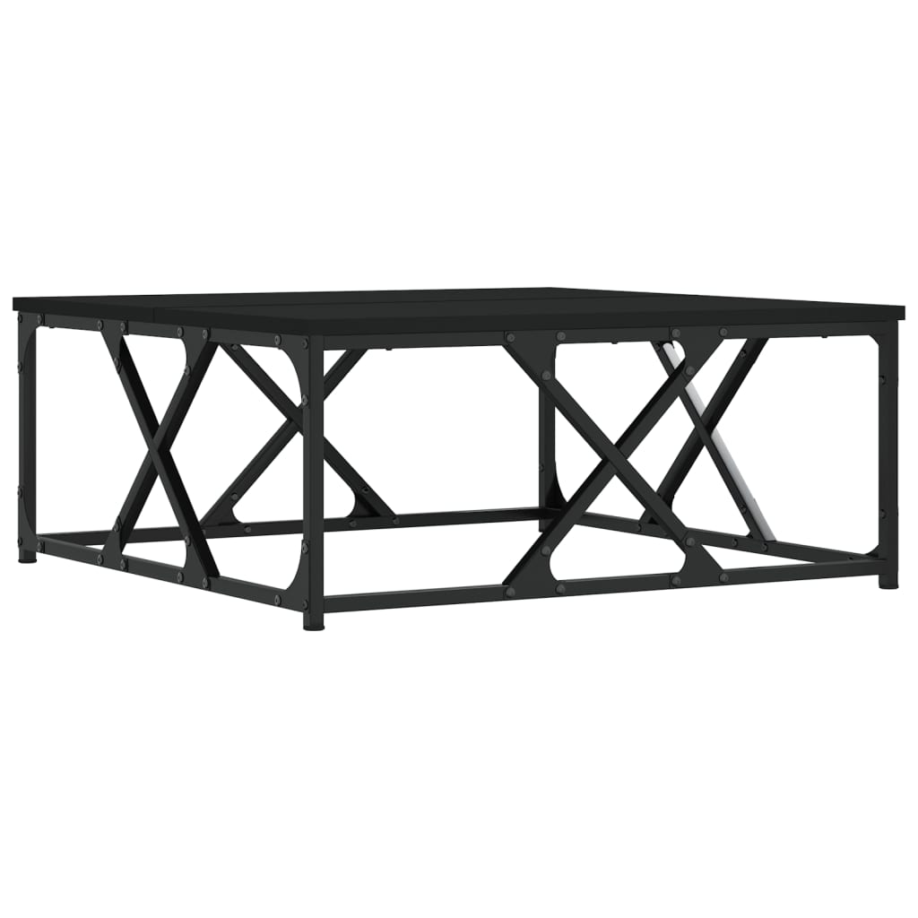 Coffee Table Black 70x70x30 cm Engineered Wood