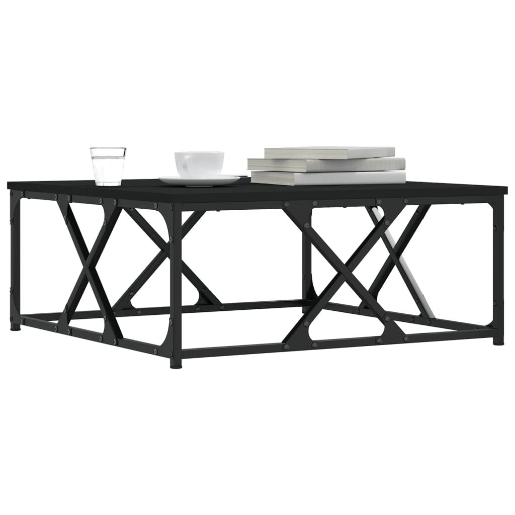 Coffee Table Black 70x70x30 cm Engineered Wood