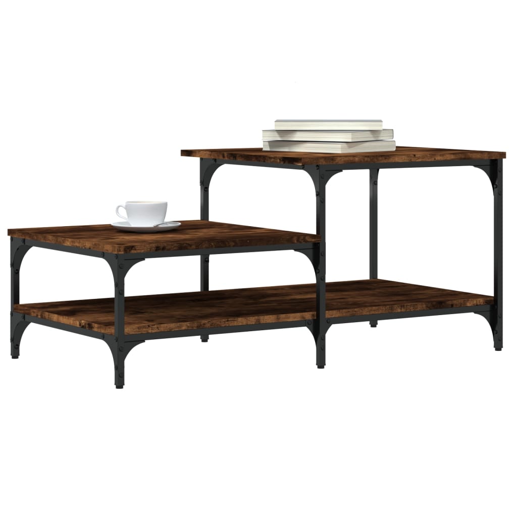 Coffee Table Smoked Oak 100x50.5x45 cm Engineered Wood