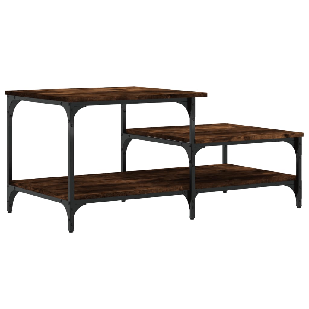 Coffee Table Smoked Oak 100x50.5x45 cm Engineered Wood