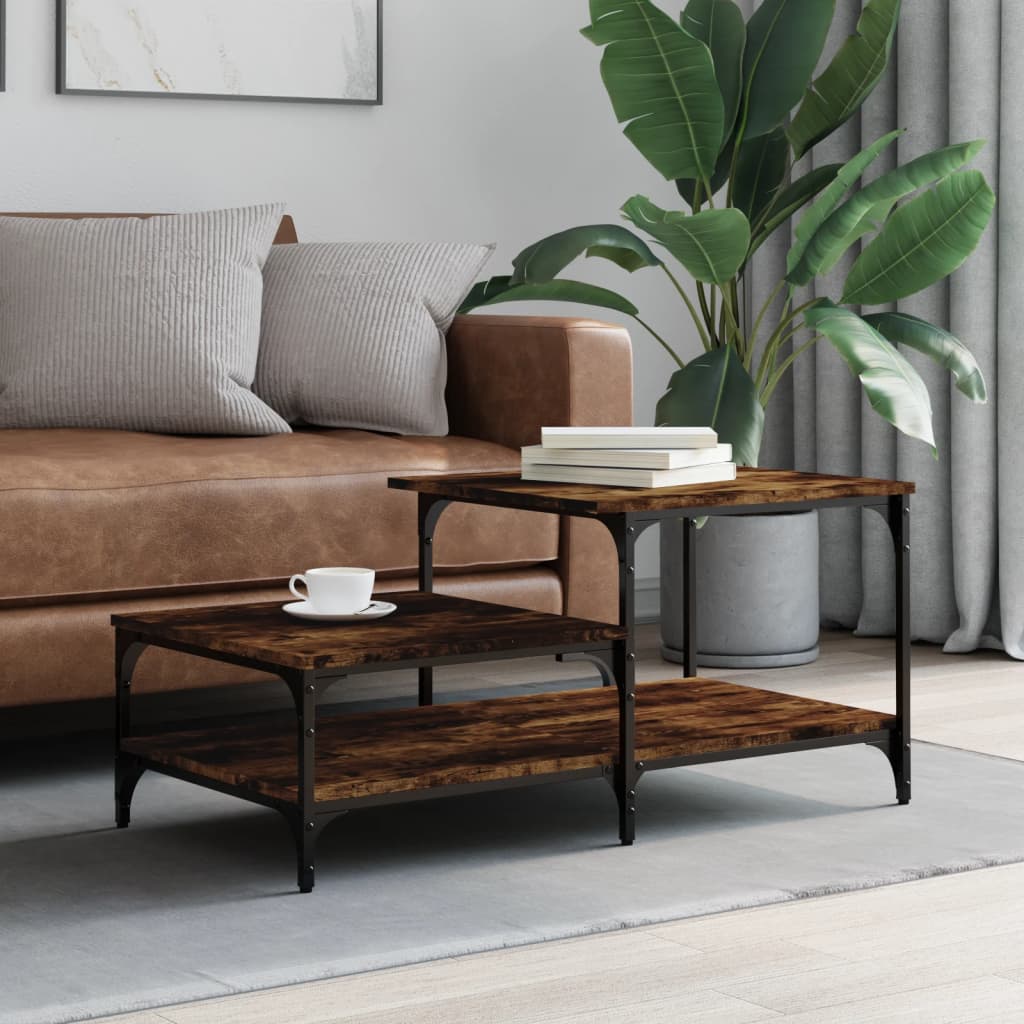 Coffee Table Smoked Oak 100x50.5x45 cm Engineered Wood