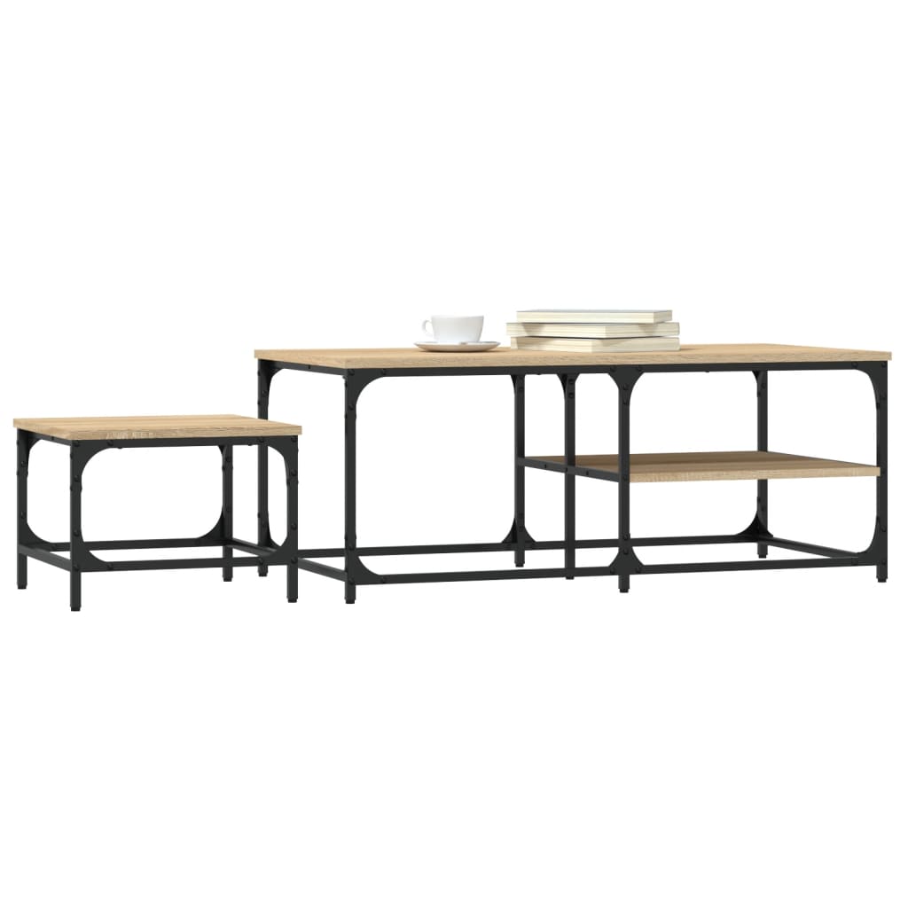 Nesting Coffee Tables 2 pcs Sonoma Oak Engineered Wood