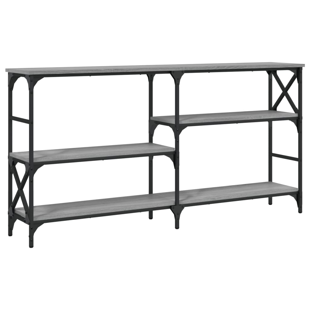 Console Table Grey Sonoma 150x29x76.5 cm Engineered Wood