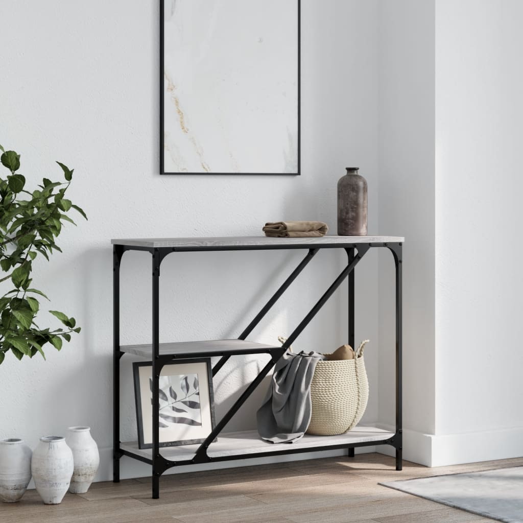 Console Table Grey Sonoma 88.5x30x75 cm Engineered Wood