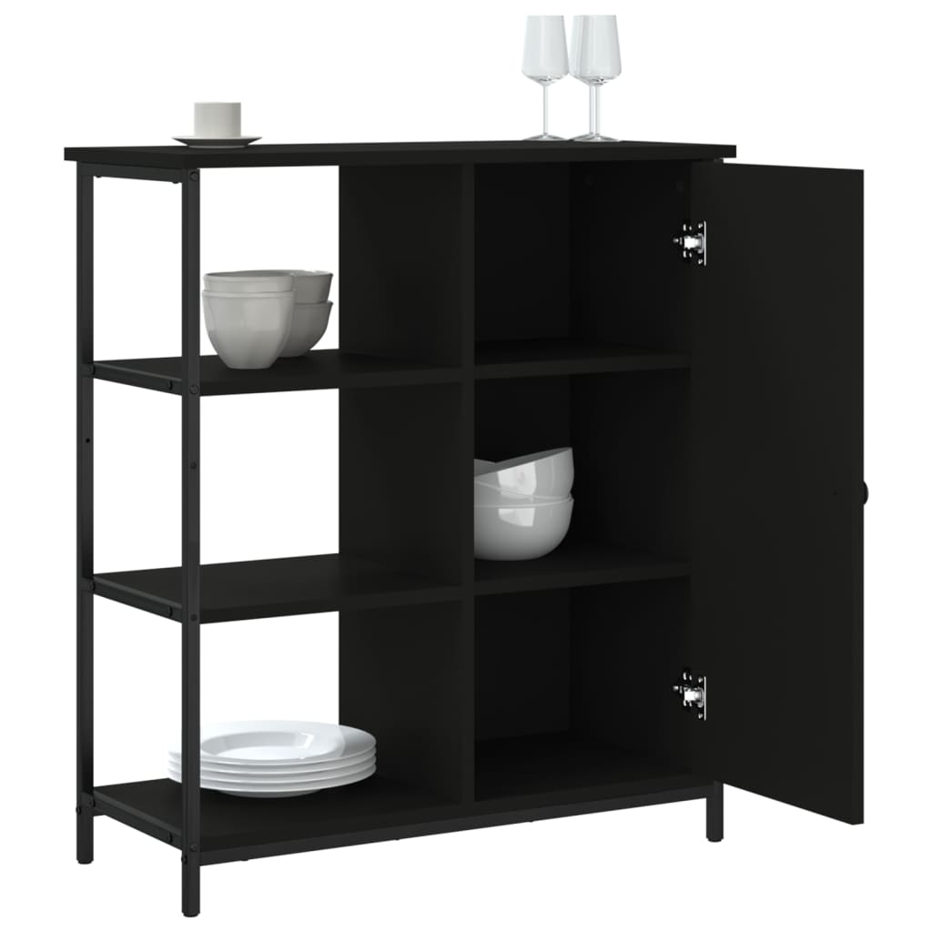 Sideboard Black 70x30x80 cm Engineered Wood