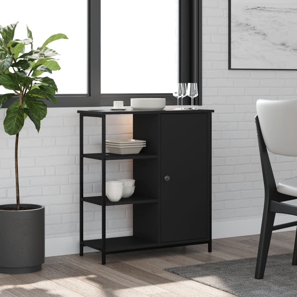 Sideboard Black 70x30x80 cm Engineered Wood