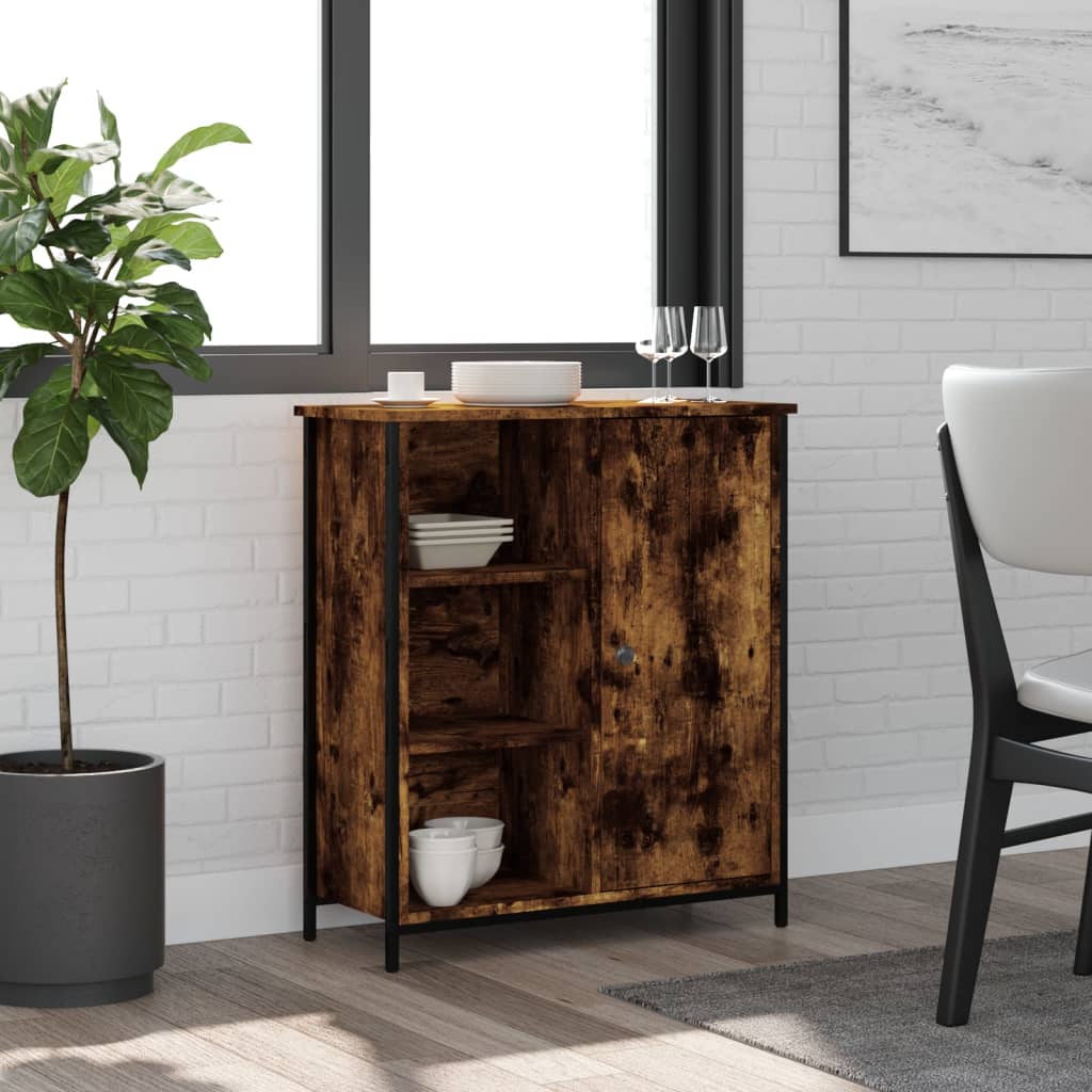 Sideboard Smoked Oak 70x30x80 cm Engineered Wood