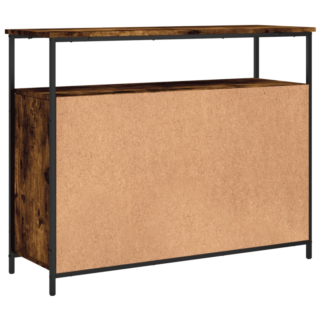 Sideboard Smoked Oak 100x35x80 cm Engineered Wood