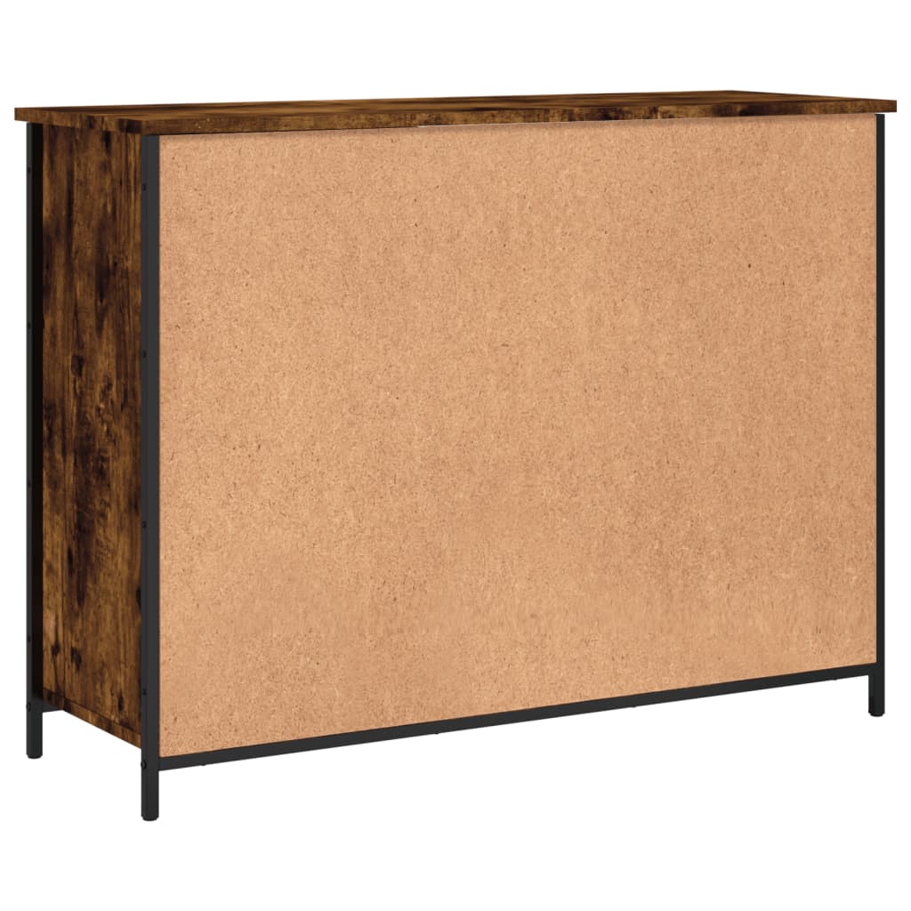 Sideboard Smoked Oak 100x35x75 cm Engineered Wood