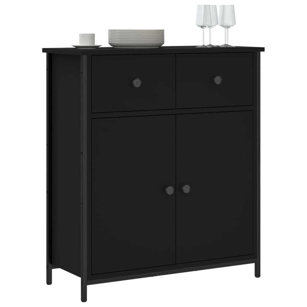 Modern Wooden Sideboard Storage Cabinet Unit With 2 Doors & 2 Drawers Wood