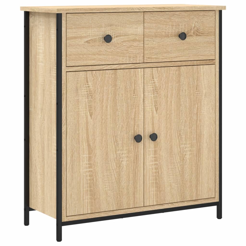 Modern Wooden Sideboard Storage Cabinet Unit With 2 Doors & 2 Drawers Wood