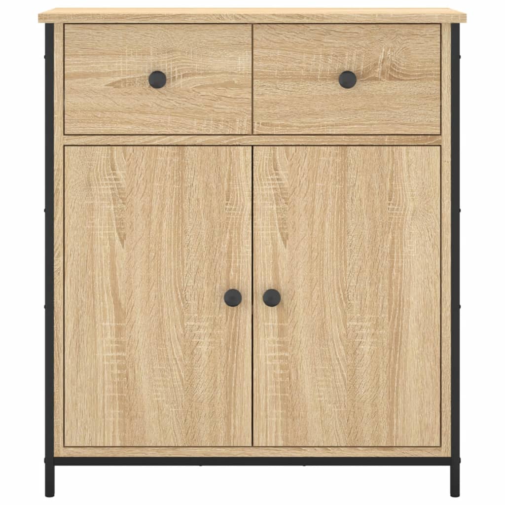 Modern Wooden Sideboard Storage Cabinet Unit With 2 Doors & 2 Drawers Wood