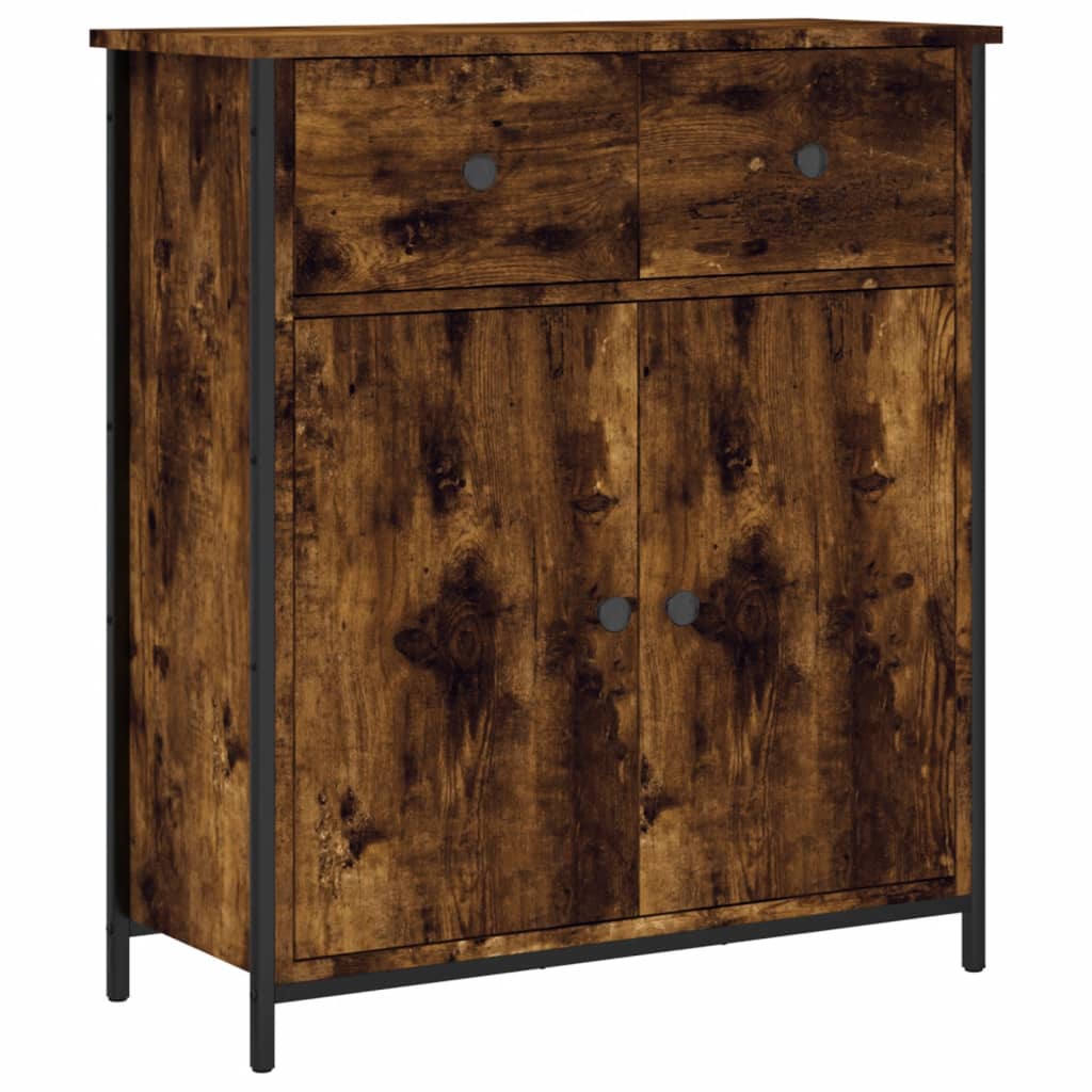 Modern Wooden Sideboard Storage Cabinet Unit With 2 Doors & 2 Drawers Wood