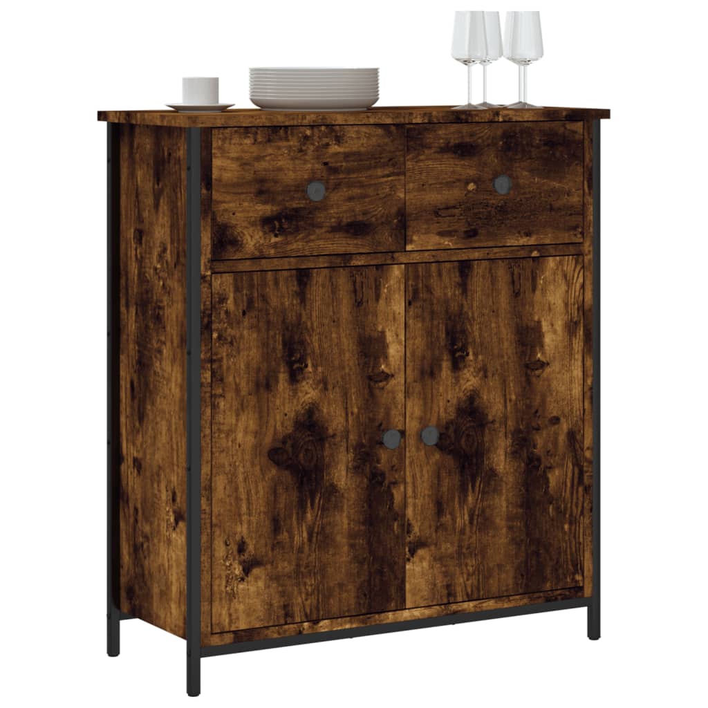 Modern Wooden Sideboard Storage Cabinet Unit With 2 Doors & 2 Drawers Wood