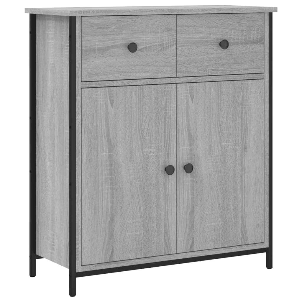Modern Wooden Sideboard Storage Cabinet Unit With 2 Doors & 2 Drawers Wood