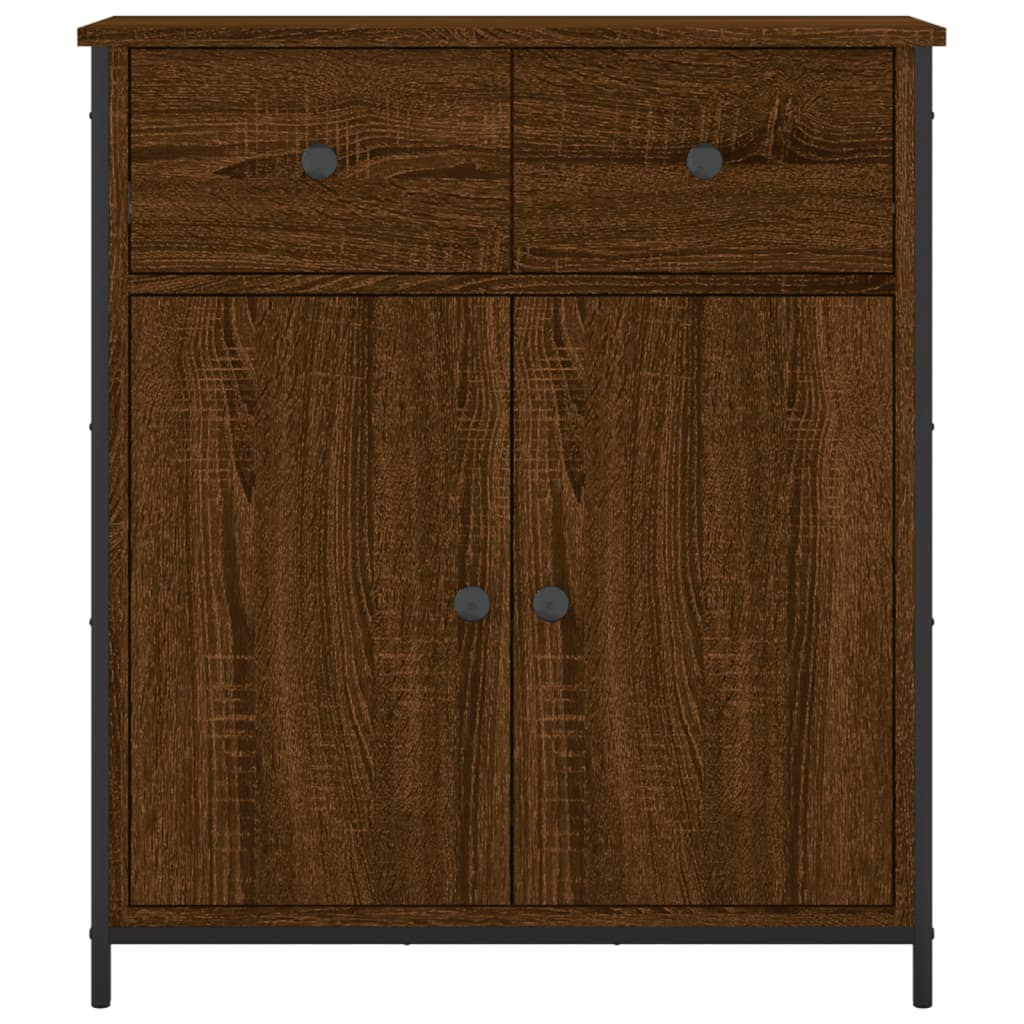 Modern Wooden Sideboard Storage Cabinet Unit With 2 Doors & 2 Drawers Wood