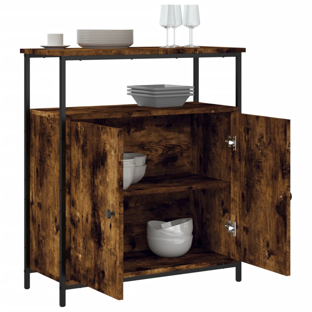 Sideboard Smoked Oak 70x30x80 cm Engineered Wood