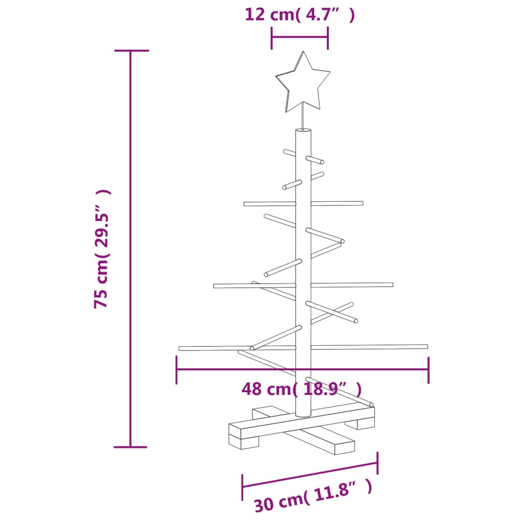 Wooden Christmas Tree For Decoration Solid Wood Pine