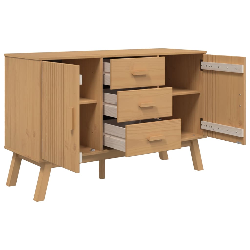 Sideboard OLDEN Brown 114x43x73.5cm Solid Wood Pine