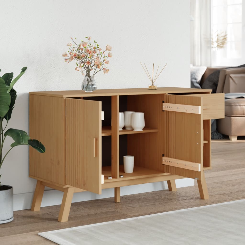 Sideboard OLDEN Brown 114x43x73.5 cm Solid Wood Pine