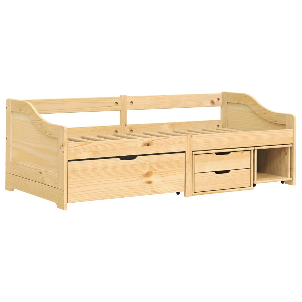Day Bed with 3 Drawers without Mattress "IRUN" 90x200 cm