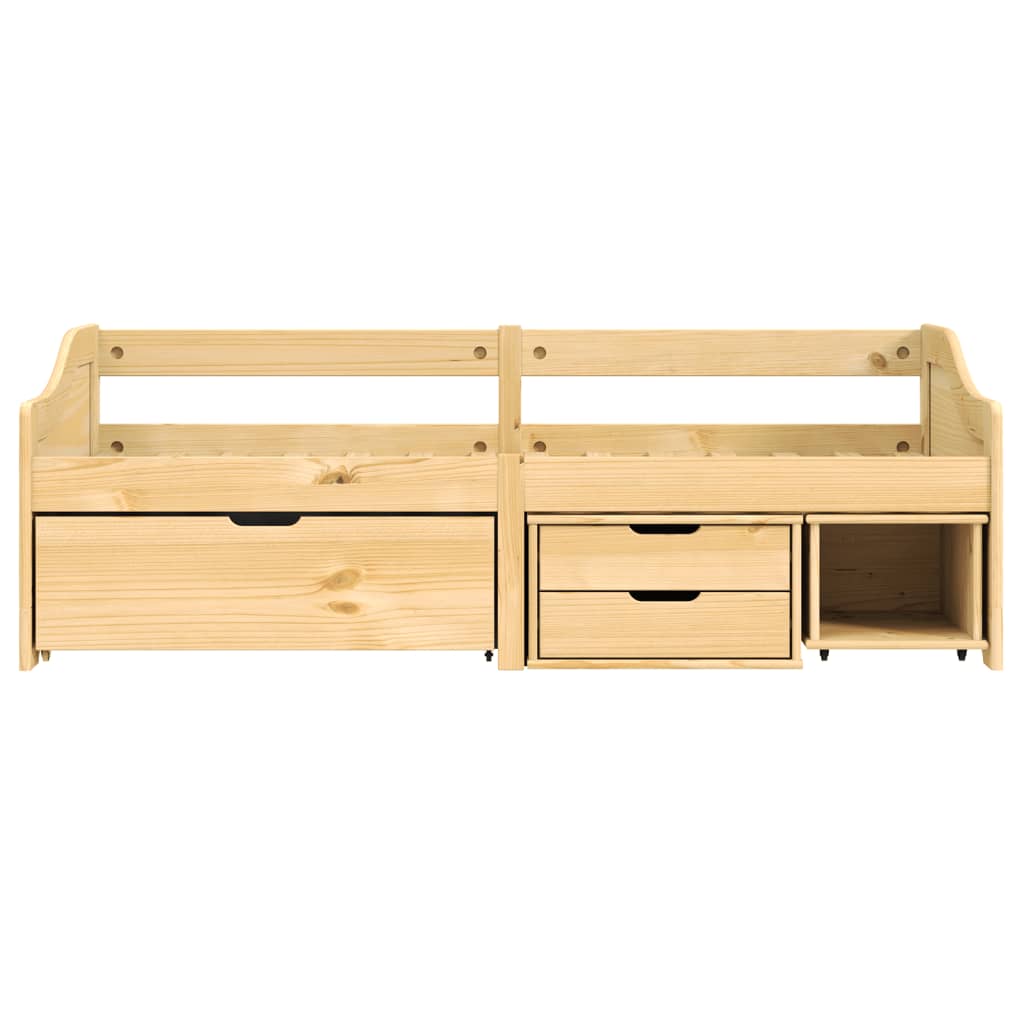 Day Bed with 3 Drawers without Mattress "IRUN" 90x200 cm