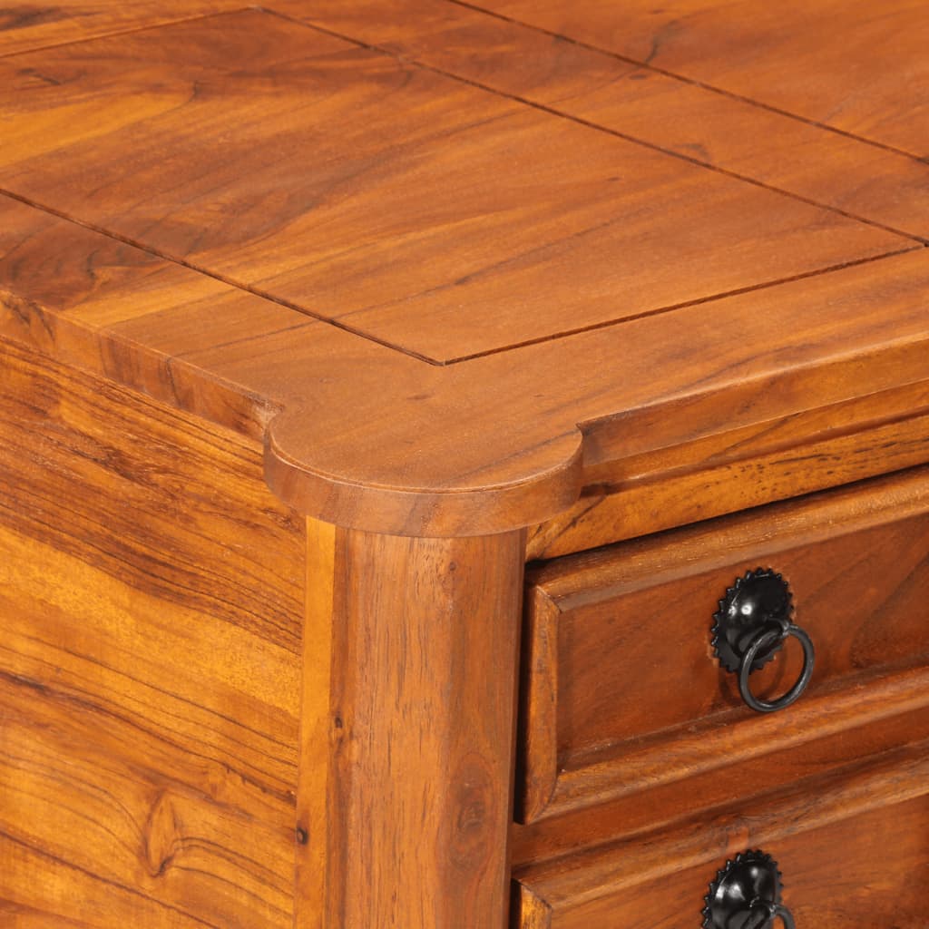 Desk with Drawers 110x50x76 cm Solid Wood Acacia