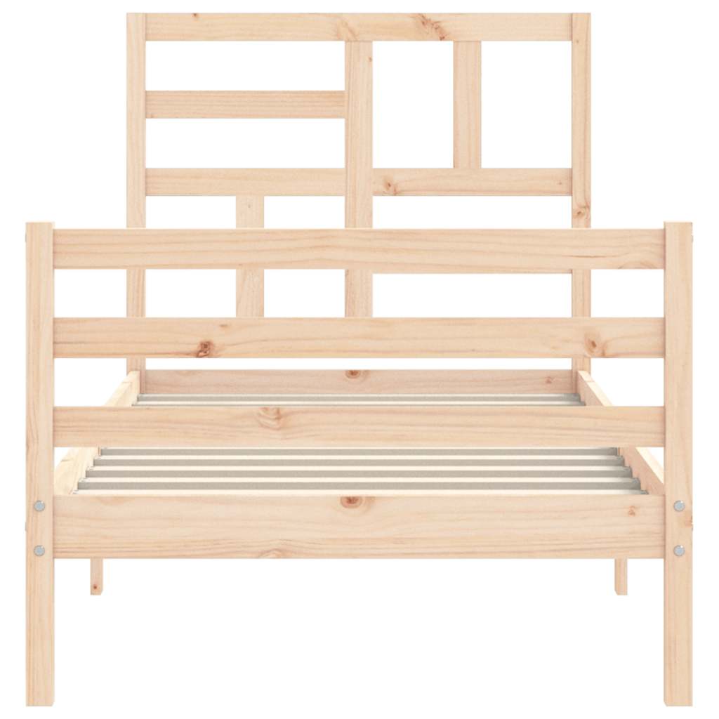 Bed Frame without Mattress Single Solid Wood