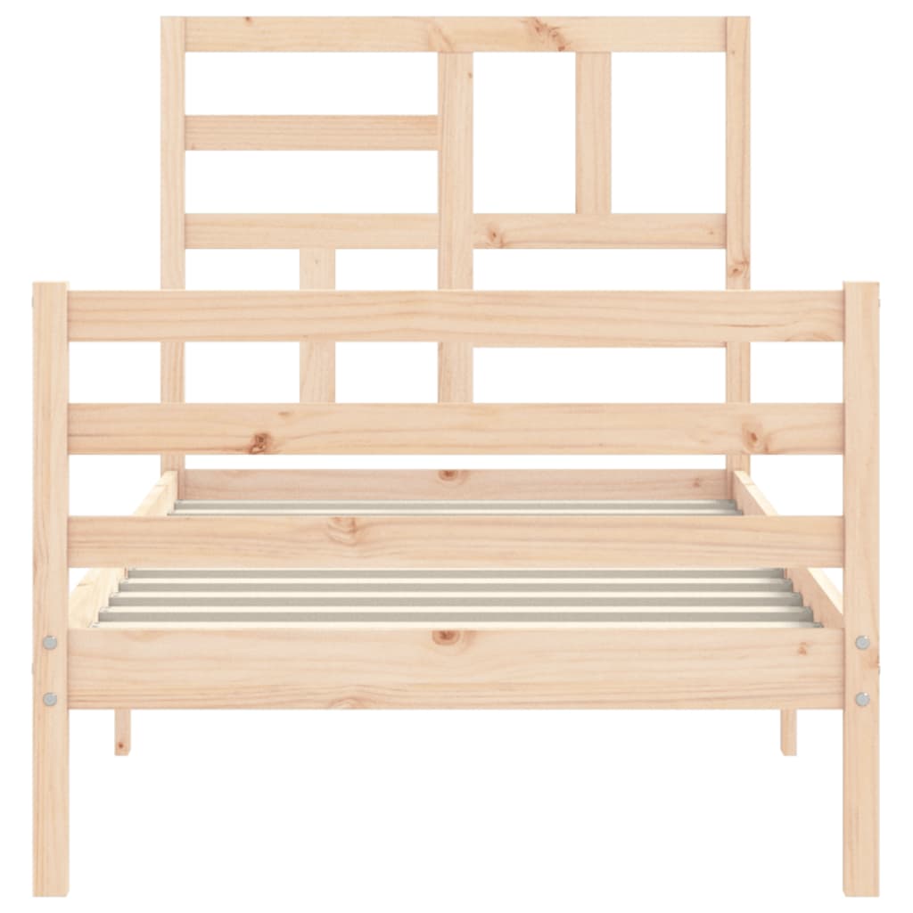 Bed Frame without Mattress 90x200 cm Solid Wood