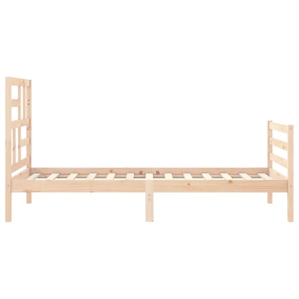 Bed Frame without Mattress 90x200 cm Solid Wood