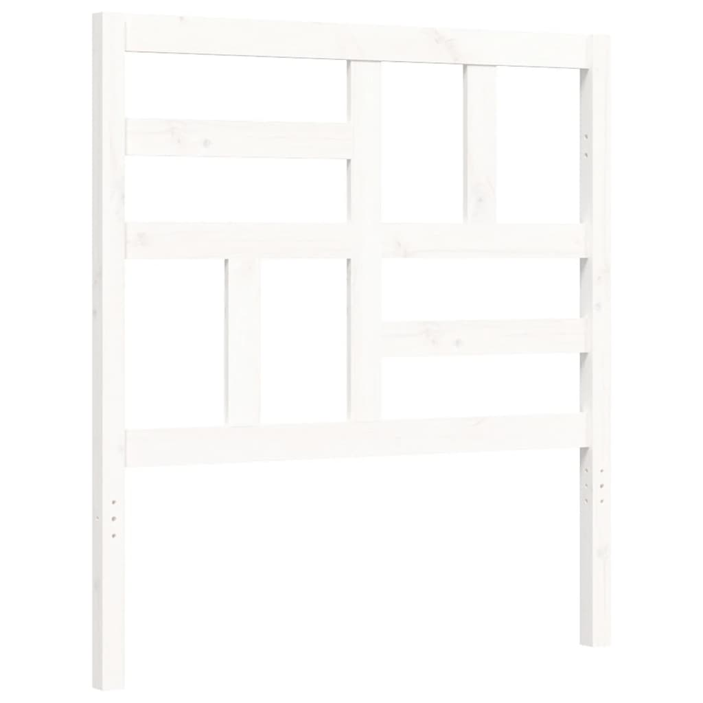 Bed Frame without Mattress White 90x200 cm Solid Wood