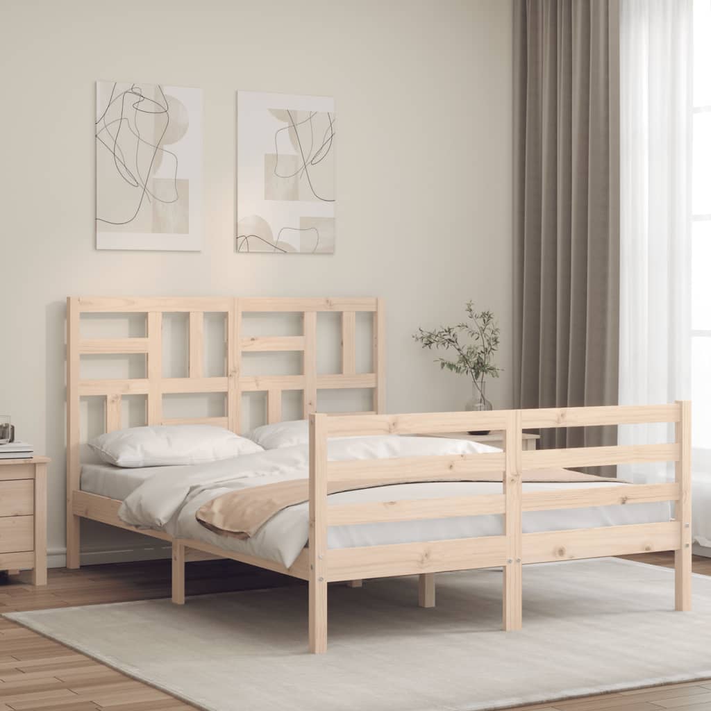 Bed Frame without Mattress 120x200 cm Solid Wood