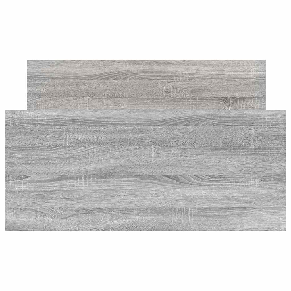 Bed Frame without Mattress Grey Sonoma 90x200 cm Engineered Wood