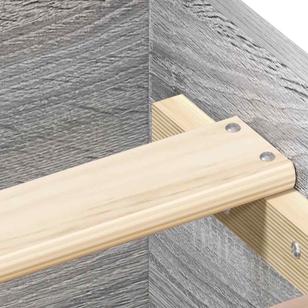Bed Frame without Mattress Grey Sonoma 90x200 cm Engineered Wood