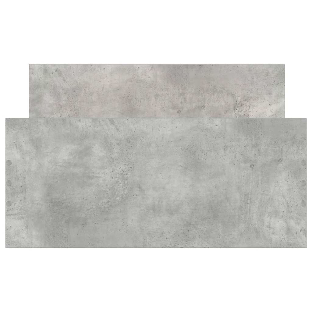 Bed Frame without Mattress Concrete Grey 100x200 cm