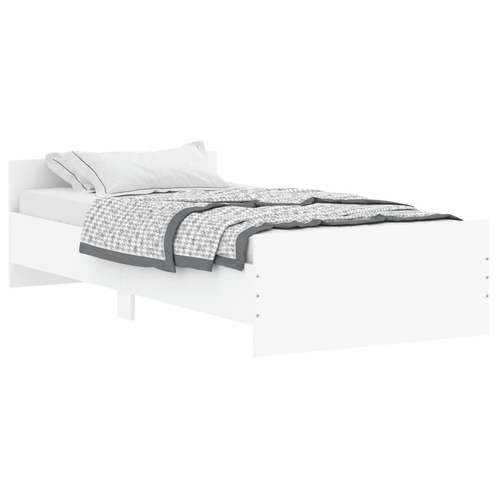 Modern Wooden Single Size 90cm Bed Frame Base With Headboard & Footboard