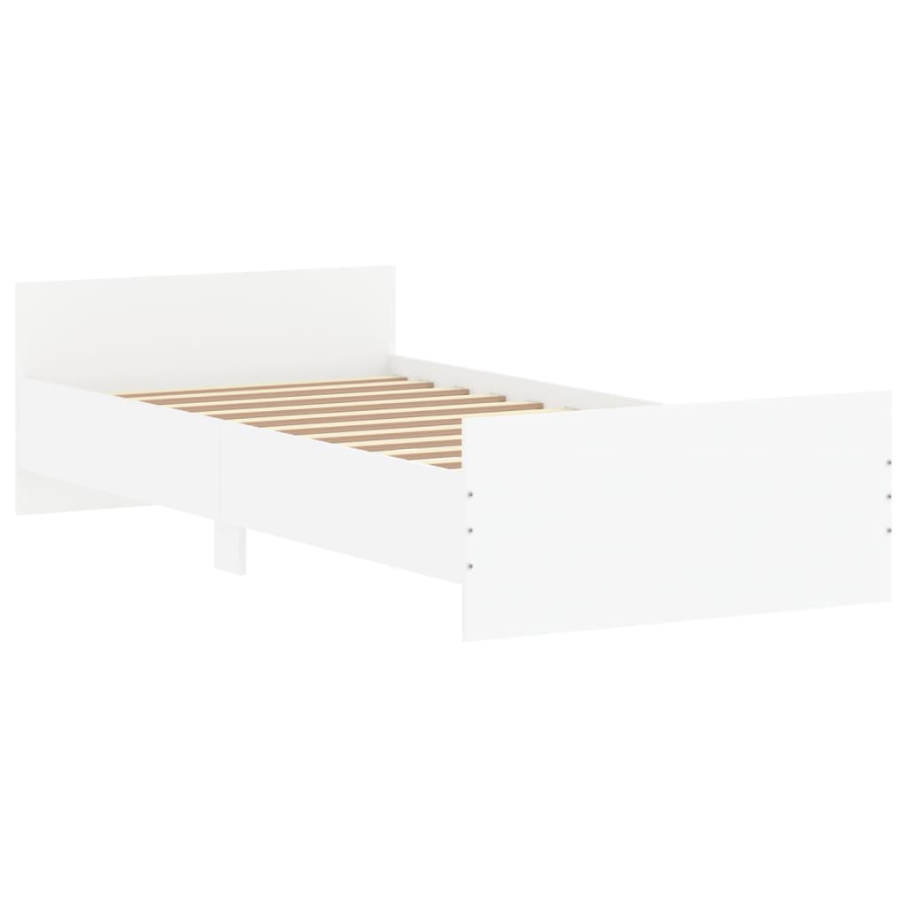 Modern Wooden Single Size 90cm Bed Frame Base With Headboard & Footboard