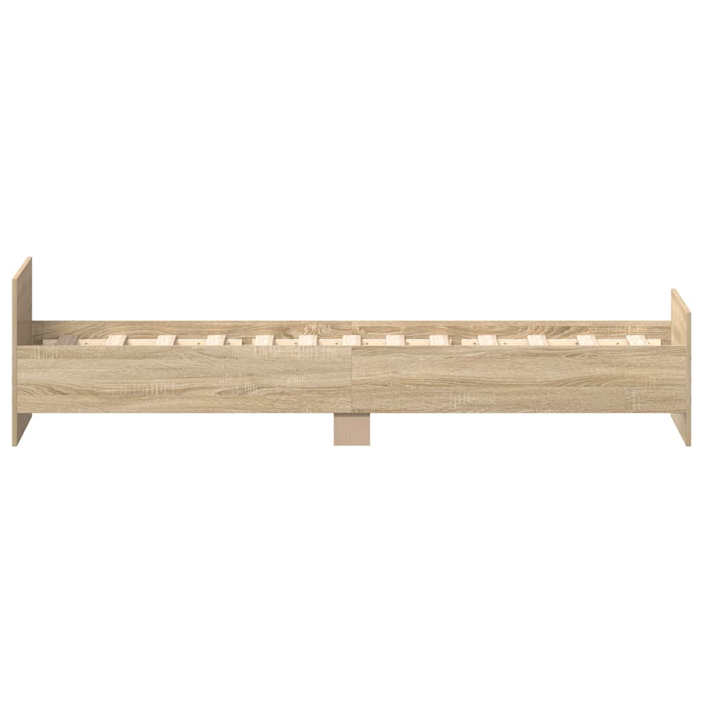 Bed Frame without Mattress Sonoma Oak 90x190 cm Single Engineered Wood