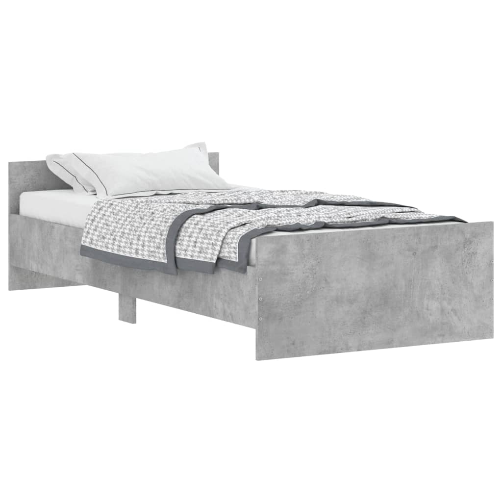 Modern Wooden Single Size 90cm Bed Frame Base With Headboard & Footboard