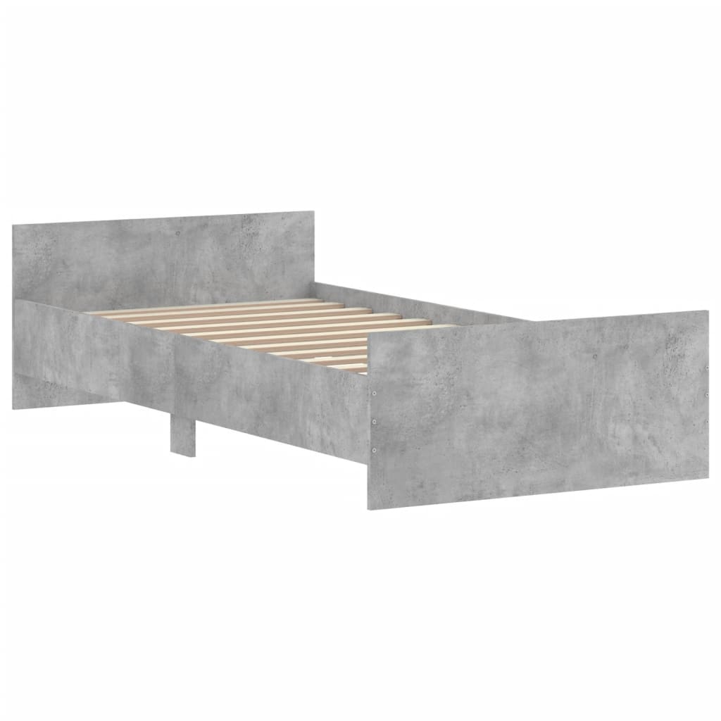 Modern Wooden Single Size 90cm Bed Frame Base With Headboard & Footboard
