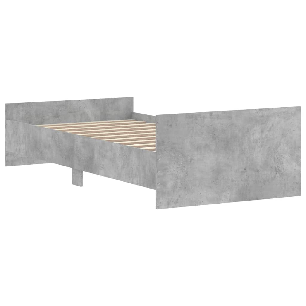 Modern Wooden Single Size 90cm Bed Frame Base With Headboard & Footboard