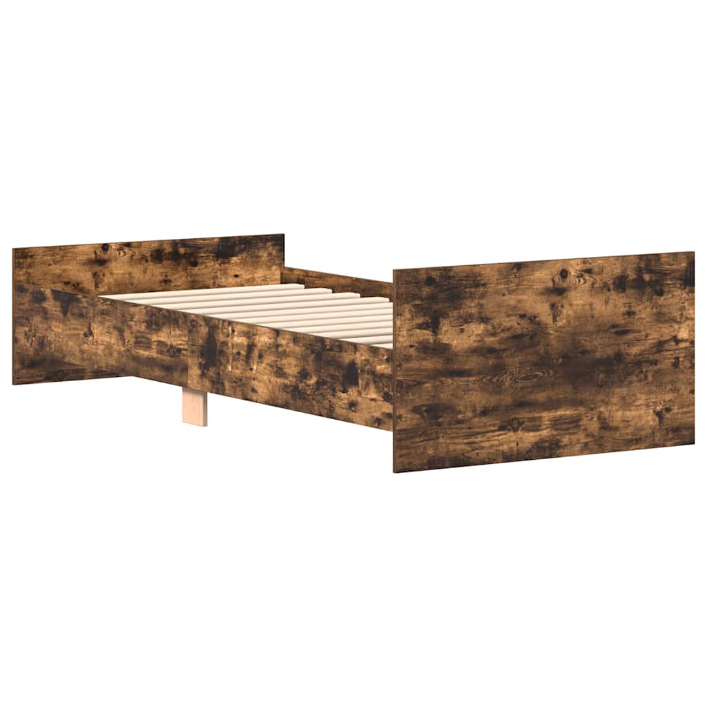 Modern Wooden Single Size 90cm Bed Frame Base With Headboard & Footboard