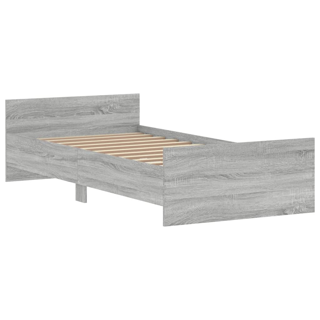 Modern Wooden Single Size 90cm Bed Frame Base With Headboard & Footboard
