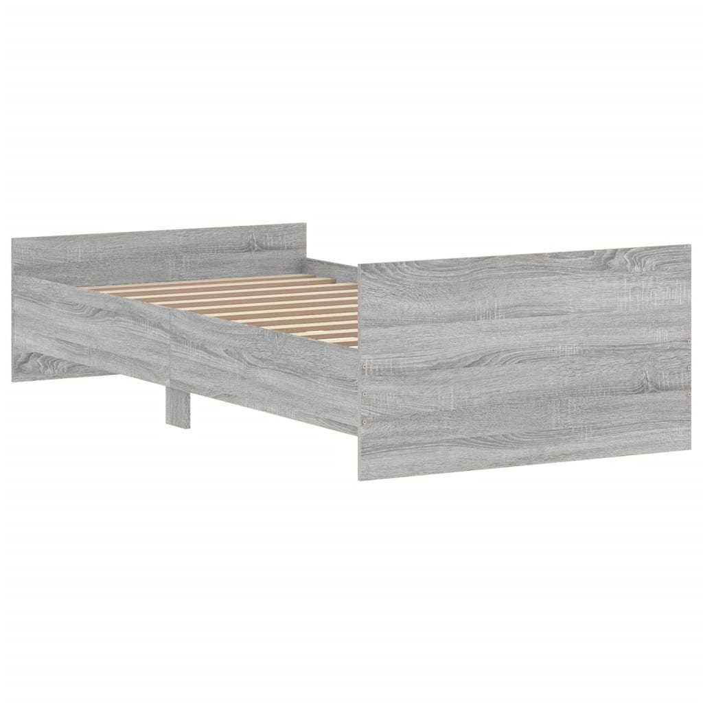 Modern Wooden Single Size 90cm Bed Frame Base With Headboard & Footboard