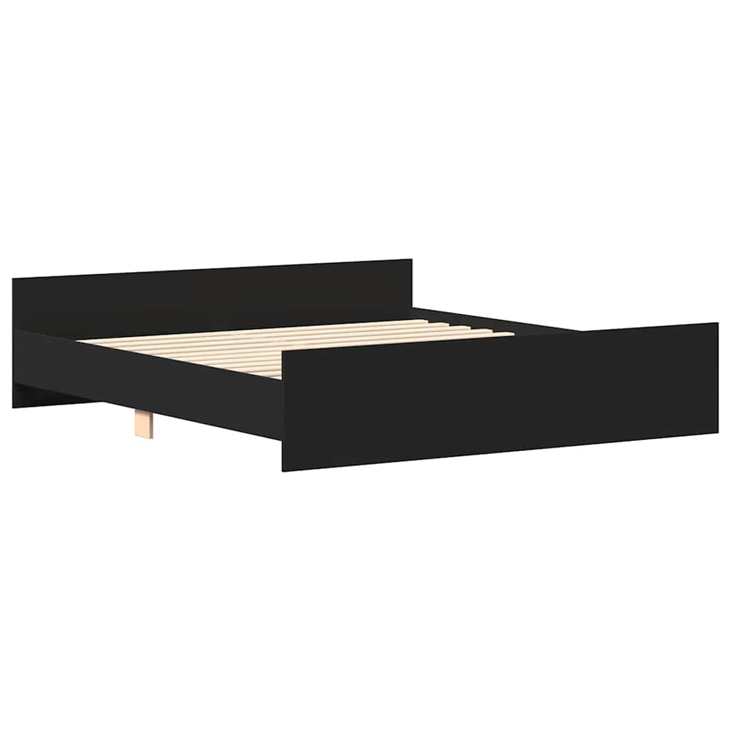 Modern Wooden Emperor Size 2m Bed Frame Base With Headboard & Footboard