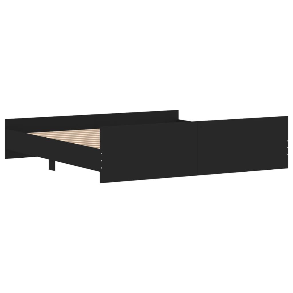 Modern Wooden Emperor Size 2m Bed Frame Base With Headboard & Footboard
