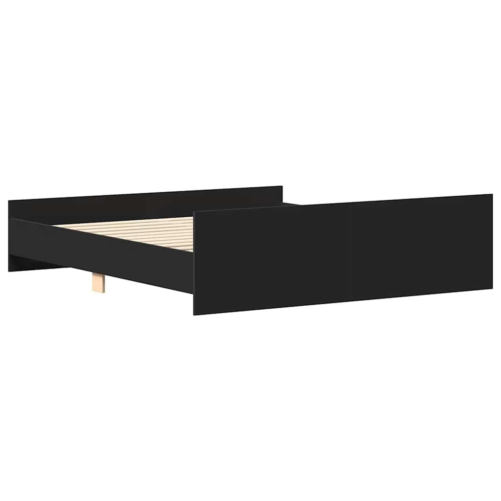 Modern Wooden Emperor Size 2m Bed Frame Base With Headboard & Footboard
