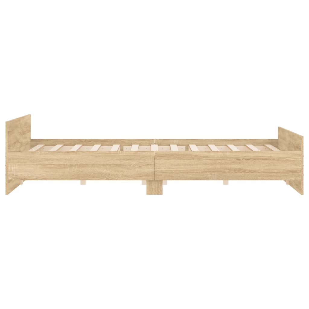 Modern Wooden Emperor Size 2m Bed Frame Base With Headboard & Footboard